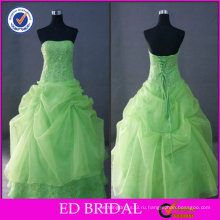 Бальное Платье Реальную Картину Зеленый Лайм Свадебное Платье Хрустальные Камни